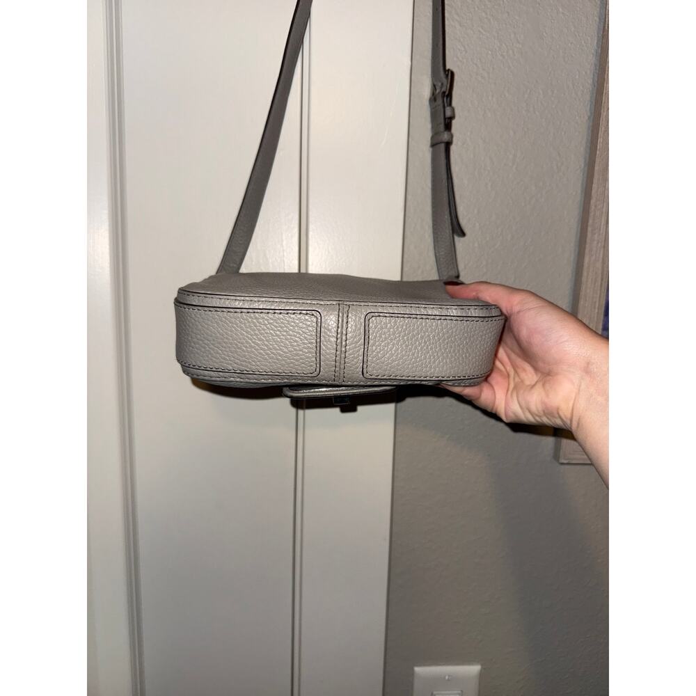 Michael Kors Lila Small Messenger Bag Crossbody Purse Steel Gray Pebbled Leather - Picture 8 of 16